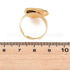 304ステンレス鋼樹脂製カフオープンリング  シェル形状  ゴールドカラー  18mm&nbsp;RE-E001-02G