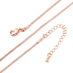 Brass Snake Chains Necklaces for Women&nbsp;NJEW-D302-14RG