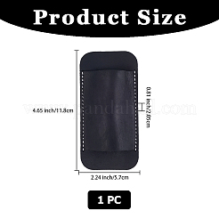 牛革製ミリタリーナイフシース1個  長方形  ブラック  118x57x20.5mm&nbsp;AJEW-CL0002-27B