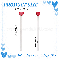 4Pcs 2 Colors 201 Stainless Steel Bookmarks&nbsp;AJEW-CP0005-79
