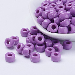 Opaque Acrylic European Beads&nbsp;X-PL338-7