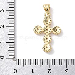 Brass Micro Pave Cubic Zirconia Pendants&nbsp;KK-L268-015G-A01