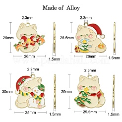 20Pcs 4 Styles Alloy Enamel Pendants&nbsp;ENAM-CJ0004-94