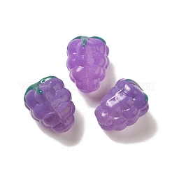 手作りランプワークビーズ連売り  ブドウ  暗い蘭  17x12~13x12~13mm  穴：1.2~1.4mm  約20個/連  13.39''（34センチメートル）&nbsp;LAMP-G162-05G
