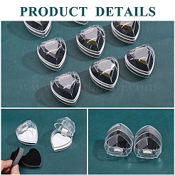 Heart Plastic Ring Boxes&nbsp;LS-CON-WH0084-83A