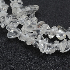天然石クオーツクリスタルビーズ連売り  ロッククリスタルビーズ  グレードA  チップ  5~8mm  穴：1mm  約80~81 CM&nbsp;G-P332-43