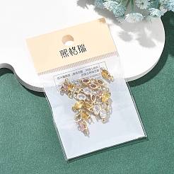 SHEGRACE Brass Pave Cubic Zirconia Oval Connector Charms&nbsp;XGRQ2O464-437G