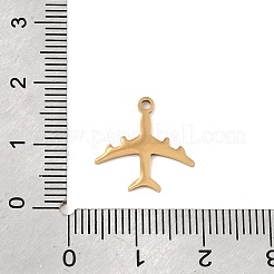 ステンレススチールチャーム201個  飛行機チャーム  18KGP本金メッキ  15x15x1mm  穴：1.4mm&nbsp;SA-CBA5D66-08G