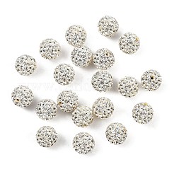 ガラスラインストーンチェコビーズ  内部のポリマークレイ  片穴丸ビーズ  001 _クリスタル  pp9（1.5mm）  1.6mm  穴：8mm&nbsp;LS-RB-E482-8mm-001