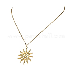 304 Stainless Steel Sun Pendant Satellite Chain Necklaces&nbsp;NJEW-JN06507