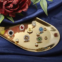 120セット6色の合金ラインストーンリベット  鉄のパーツと  洋服バッグシューズレザークラフト  ヒマワリ  ミックスカラー  11x8mm  ピン：2.5mm&nbsp;FIND-WR0003-09