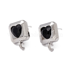 Rack Plating Alloy Stud Earring Findings&nbsp;FIND-I030-14P