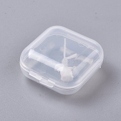 Diyクリスタルエポキシ樹脂材料充填  花バラ  ディスプレイ装飾用  透明ボックス付き  ホワイト  25.5x15.5x11mm&nbsp;DIY-WH0152-84D-01