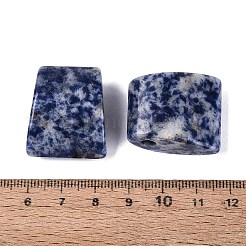 ナチュラルブルースポットジャスパーペンダント  台形チャーム  27.5~28.5x24~25x13~13.5mm  穴：3.5~4.5mm&nbsp;G-G602-07H
