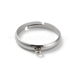 Non-Tarnish 304 Stainless Steel Open Cuff Rings Findings&nbsp;STAS-K278-03P