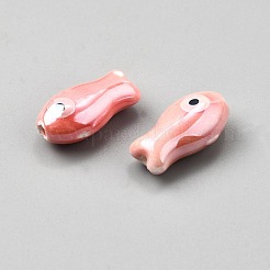 Handmade Porcelain Beads&nbsp;PORC-WH0023-003G
