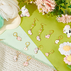 Animal Alloy Enamel Pendant Stitch Markers&nbsp;HJEW-AB00463