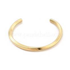 Ion Plating(IP) 304 Stainless Steel Cuff Bangles for Women&nbsp;LS-BJEW-K252-05G