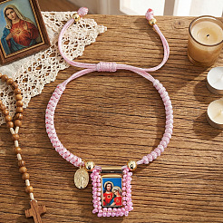 Printed 304 Stainless Steel Charm Bracelets&nbsp;QB7053