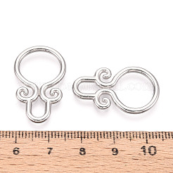 304ステンレスペンダント  金色のフープリング  ステンレス鋼色  27.5x16.5x2mm  穴：6.5x4mm&nbsp;STAS-N114-42P
