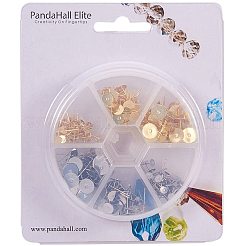 304ステンレススチールスタッドピアス金具  ゴールデン·ステンレス鋼色  12x4~8mm  ピン：0.7mm&nbsp;STAS-PH0010-16M