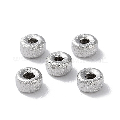 真鍮ビーズ  カドミウムフリー＆ニッケルフリー＆鉛フリー  コラム  プラチナメッキ  4x2mm  穴：1.2mm&nbsp;KK-F867-29P-01