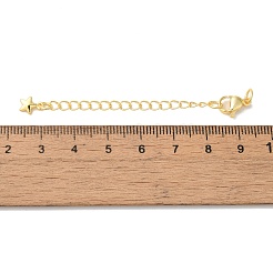 Rack Plating Brass Ends with Chain and Lobster Claw Clasps&nbsp;KK-F873-07G