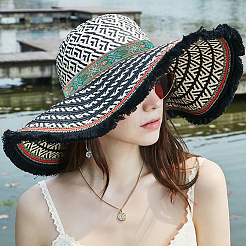 エスニック風刺繍ポリエステルリボン  ジャカードリボン  チロリアンリボン  服飾材料  花柄  グリーン  2インチ（50mm）  約7.66ヤード（7m）/ロール&nbsp;OCOR-WH0079-40C