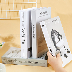 4個 4スタイル 紙製フェイクブックモデルシミュレーションブック  家に住む本棚の小道具のディスプレイの装飾  ミックスカラー  362x240x4.5mm  1pc /カラー&nbsp;HOUS-DC0001-01