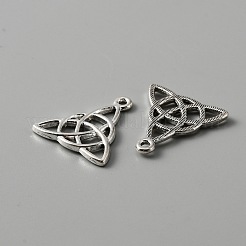 合金のチベット風チャーム  三位一体の結び目  アンティークシルバー  21.5x20x2mm  穴：1.5mm&nbsp;FIND-CJC0009-46