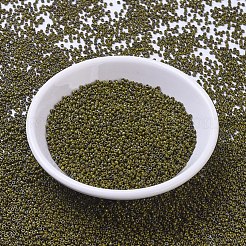MIYUKIラウンドロカイユビーズ  日本製シードビーズ  （rr4519)不透明な濃い黄色のピカソ  6/0  4mm  穴：1.5mm  約120個/10g&nbsp;X-SEED-G010-RR4519