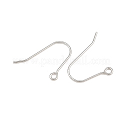 304ステンレススチール製イヤリング金具  ピアスフック  カドミウムフリー＆鉛フリー  ステンレス鋼色  15mm  穴：1.6mm  ピン：1mm&nbsp;SA-CBA5F7B-01P