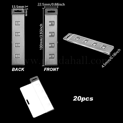 プラスチック製クレジットカードホルダー  バッジホルダー  長方形  透明  100x22.5x4.5mm  穴：13.5x3.5mm&nbsp;AJEW-WH0752-264A