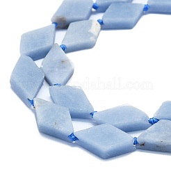 天然アンジェライトビーズ連売り  菱形  20~22x12~13x4~5mm  穴：1mm  約19個/連  39cm&nbsp;G-K245-E08-02