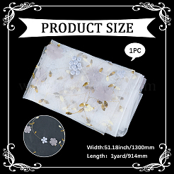 3D Flower Milk Fiber Embroidery Fabric&nbsp;AJEW-WH20006-241B