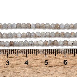 天然アンジェライトビーズ連売り  ラウンド  多面カット  3mm  穴：0.6mm  約156個/連  15.55''（39.5センチメートル）&nbsp;G-RM2025-A48-B