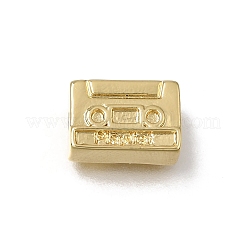 真鍮ビーズ  ラジオの形  鉛フリー＆カドミウムフリー  18KGP本金メッキ  8x12x5mm  穴：1.8mm&nbsp;KK-C262-56G