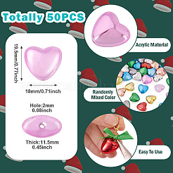 50Pcs Plating Opaque Acrylic Beads&nbsp;PACR-TA0001-23