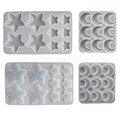 Star & Moon Cabochon Food Grade Silicone Molds&nbsp;PW-WG69329-01