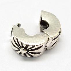 Alloy European Style Clasps&nbsp;PDLC-R001-11AS