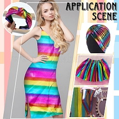 Polyester Spandex Stretch Fabric&nbsp;DIY-WH0589-60A