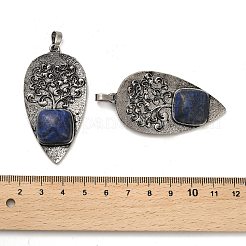 Natural Lapis Lazuli Square Big Pendants&nbsp;G-F763-07AS-06