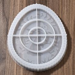 イースター DIY キャンドル シリコン型  香りのよいキャンドル作りに  ウサギ模様の卵  ホワイト  223x185x17mm&nbsp;DIY-A056-03B