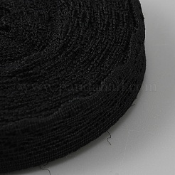 ポリエステルレーストリム  服装アクセサリー  ブラック  5/8インチ（15mm）  約19.69ヤード（18m）/ロール&nbsp;OCOR-WH0082-540