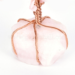 Natural Rose Quartz Chips and Rose Quartz Pedestal Display Decorations&nbsp;G-S282-07