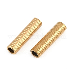304ステンレスチューブビーズ  イオンプレーティング（ip）  ゴールドカラー  8x2mm  穴：0.9~1.2mm&nbsp;SA-CBA098D-07C-G