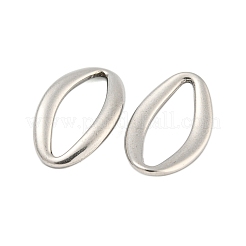 変色しない304ステンレススチール製リンクリング  馬の目  ステンレス鋼色  27x15x2mm  内径：21.5x7mm&nbsp;STAS-A095-03A-P