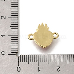 Brass Enamel Sacred Heart of Jesus Links Connector Charms&nbsp;KK-M101-06G