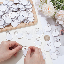 Aluminum & Paper Hanging Price Tags with Rings&nbsp;DIY-SP0007-89B