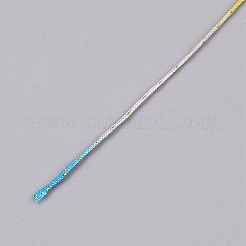 50mセグメント染色ラウンドナイロン中国結びコード  金の糸で  DIYのジュエリーには  ペルー  0.8mm  約54.68ヤード（50m）/ロール&nbsp;WCOR-WH20002-01C